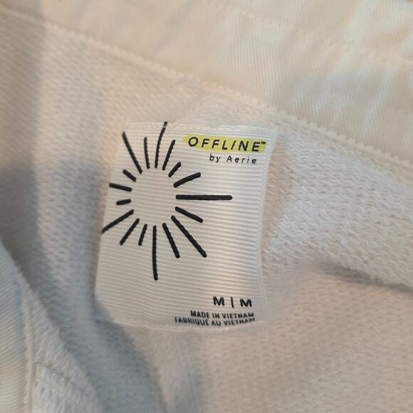 Aerie Oversized Button Shirt Womens Size M White Relaxed Heavyweight Shacket - Picture 7 of 9